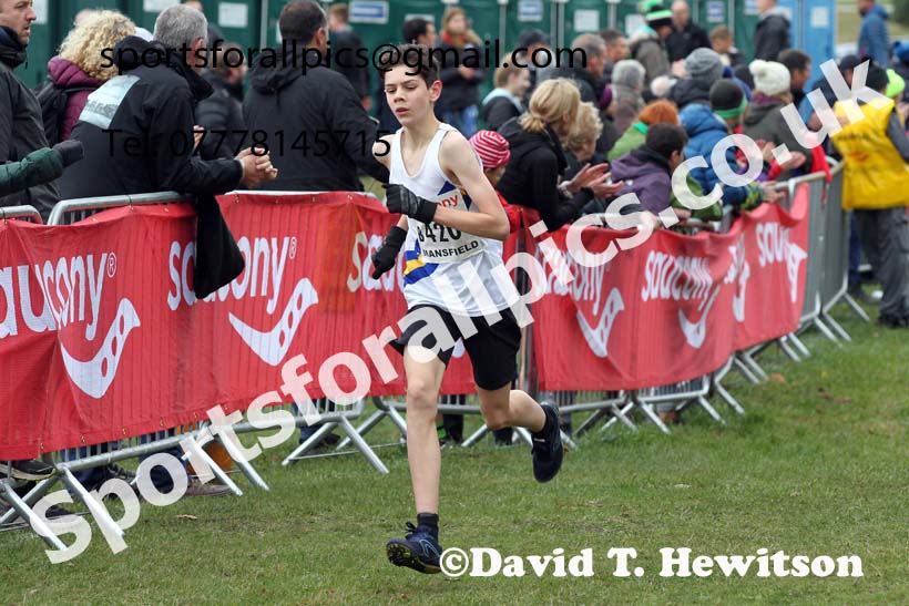 Boys under-13s 2021 National Cross Country Relays, Berry Hill Park, Mansfield. Photo: David T. Hewitson/Sports for All Pics